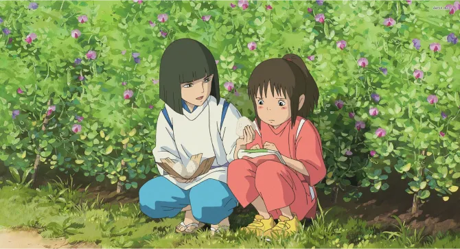 Image de Haku et de Chihiro