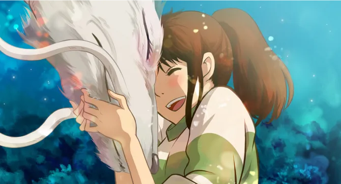 Image de Haku et de Chihiro